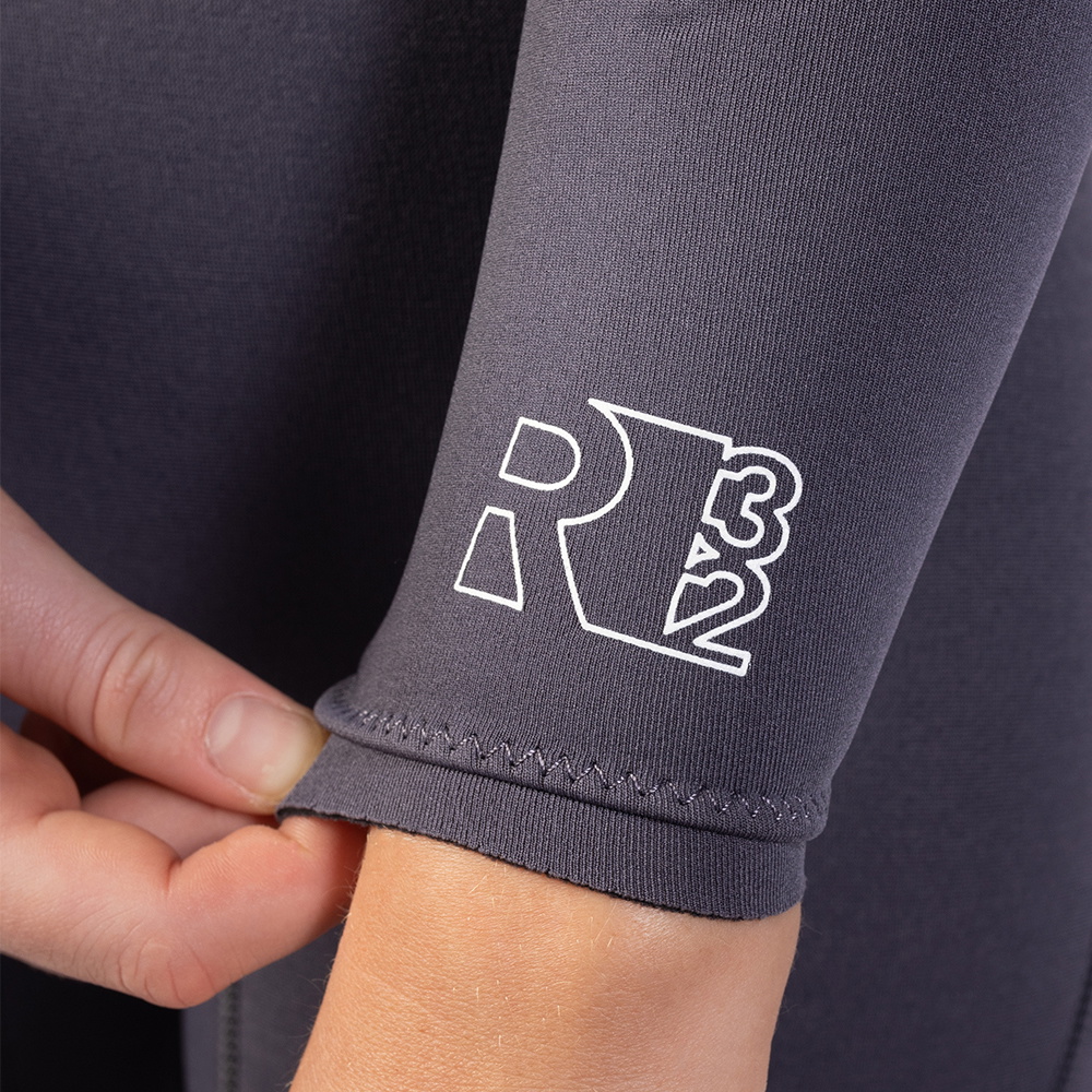 2025 Gul Dames Response 3/2mm Rug Ritssluiting Wetsuit RE1319-C1 - Grey / Coral